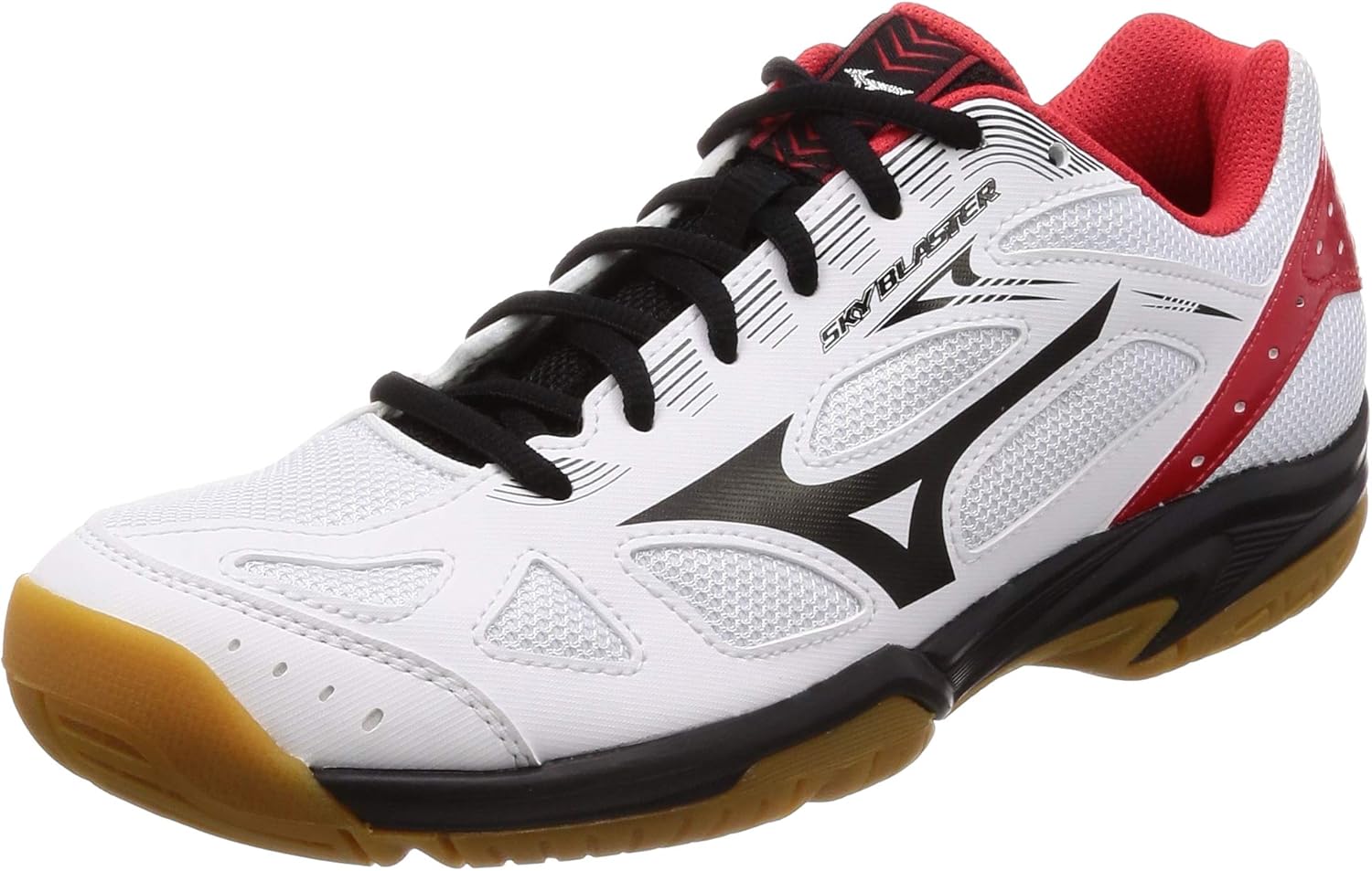 [mizuno 美津浓] 羽毛球鞋 sky brarstar (现行款) 白色/黑色/红色